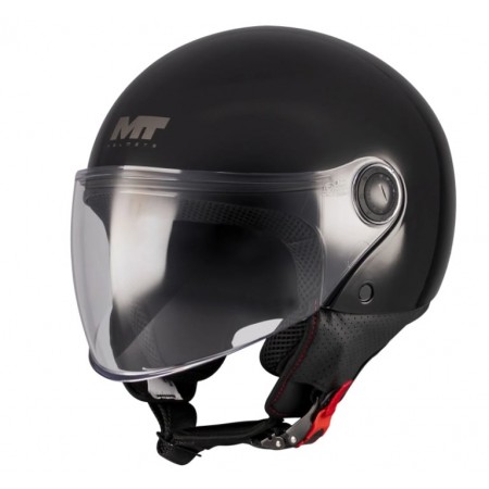 КАСКА ЗА СКУТЕР MT STREET S PURE A1 BLACK GLOSS
