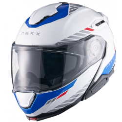 Каска NEXX X.LIFETOUR FLIP UP GLOBE WHITE BLUE Каска NEXX X.LIFETOUR FLIP UP GLOBE WHITE BLUE