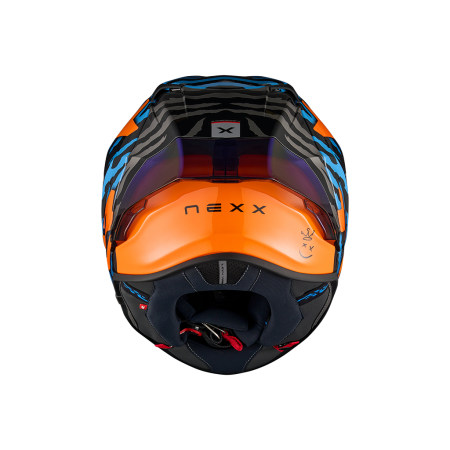 Каска NEXX X.R3R ZIGER ORANGE/BLUE