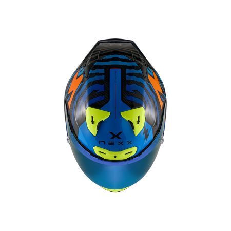 Каска NEXX X.R3R ZIGER ORANGE/BLUE