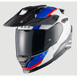 Адвенчър каска NEXX Y.TRAVL QUEST WHITE/BLUE/RED