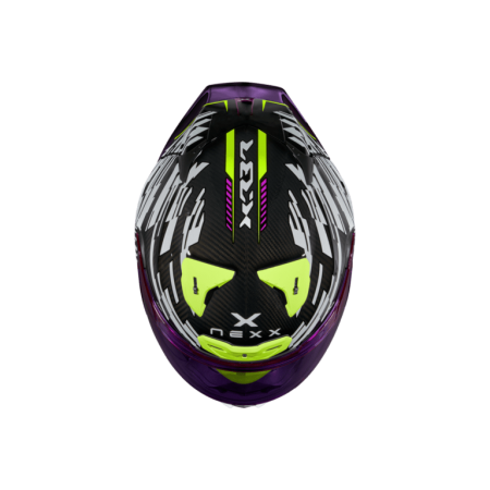 Каска NEXX X.R3R GLITCH RACER WHITE/NEON