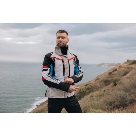 Текстилно мото яке SECA ARRAKIS III GREY/BLUE/RED