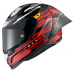 Каска NEXX X.R3R X.R3R GLITCH RACER RED WHITE